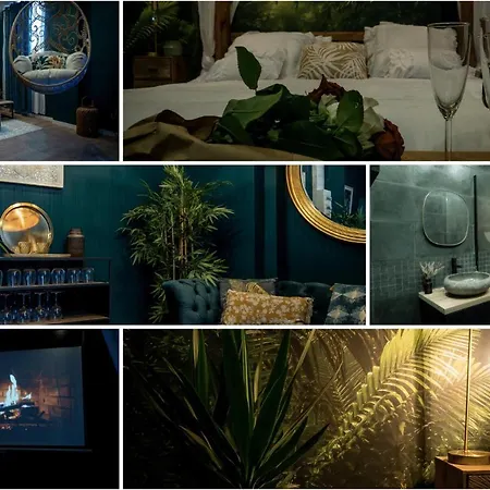 L'Evasion Romantique En Amazonie, Spa, Ecran Cinema, Day Use, Lit Baldaquin Évreux Extérieur photo