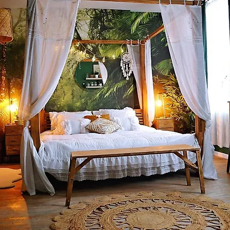 L'Evasion Romantique En Amazonie, Spa, Ecran Cinema, Day Use, Lit Baldaquin Évreux Extérieur photo